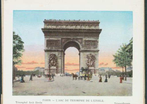 View of the Arc de Triomphe on the Place de l'Étoile in Paris