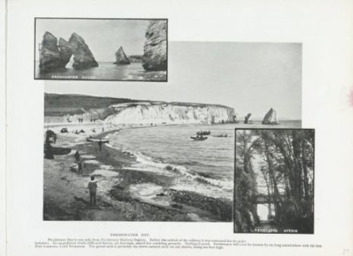 Freshwater Bay, Freshwater Rocks and Tennyson's Avenue