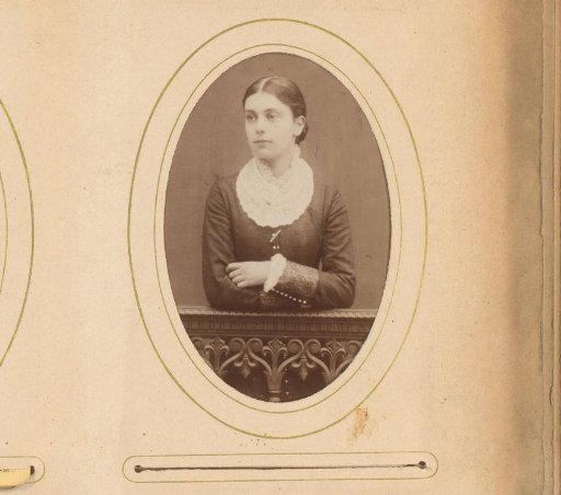 Portrait of a Standing Young Woman Leaning on a Balustrade