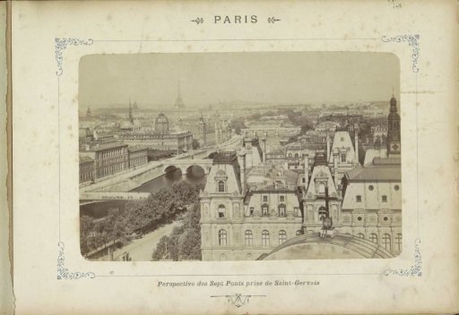 View of Seven Bridges over the Seine in Paris