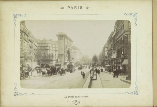 Boulevard de Bonne-Nouvelle in Paris with the Porte Saint-Denis on the Left