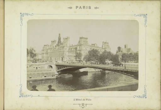View of the Hôtel de Ville in Paris with the Pont d'Arcole in the Foreground