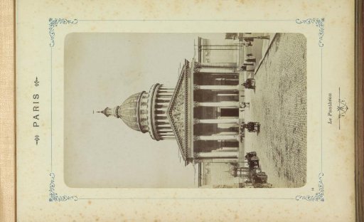 Panthéon in Paris Viewed from the Rue Soufflot