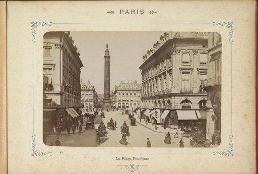 View of the Colonne Vendôme on the Place Vendôme in Paris
