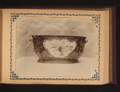 Porcelain pot decorated with flowers