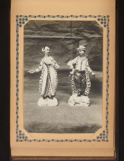 Sculpture of a woman and a sculpture of a man