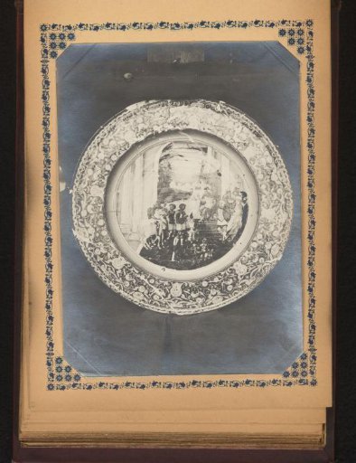 Plate painted with a scene