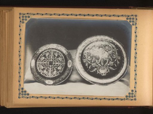 Two Plates Painted with Leafy Scrolls and Mythological Animals