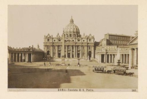 View of St Peter's Basilica and St Peter's Square in Rome