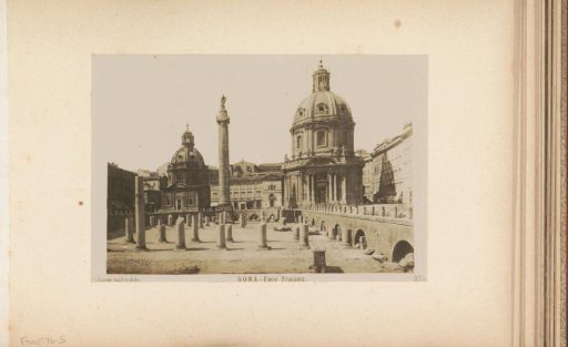 Forum of Trajan with Trajan's Column and remains of the Basilica Ulpia in Rome