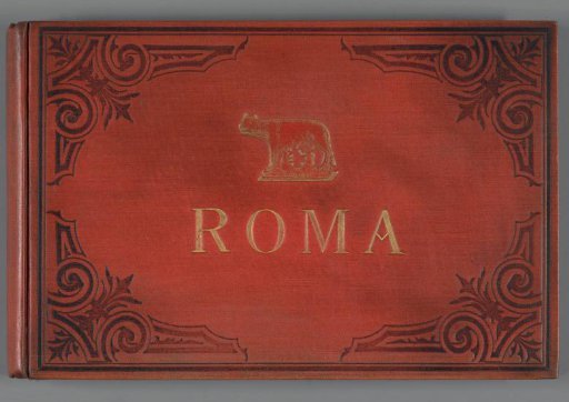 Photo album with views of churches, statues and ancient buildings in Rome