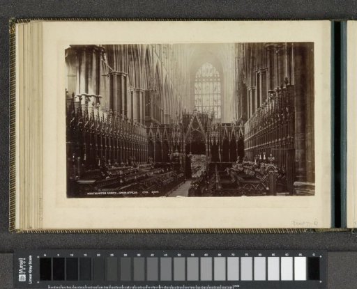 Choir stalls in Westminster Abbey in London