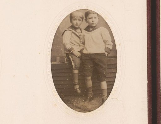 Portrait of two boys in sailor suits