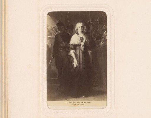 Photographic reproduction of a painting of Marie Antoinette by Paul Delaroche