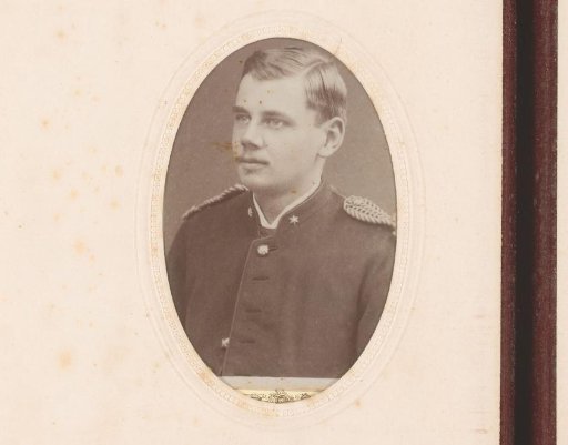 Portrait of a young man in military uniform