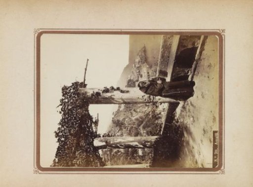 View of Amalfi from a Monastery, with a Capuchin Monk in the Foreground