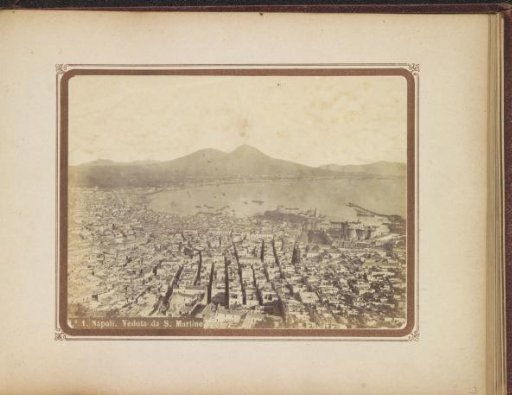 Naples seen from the San Martino monastery with the Vesuvius in the background