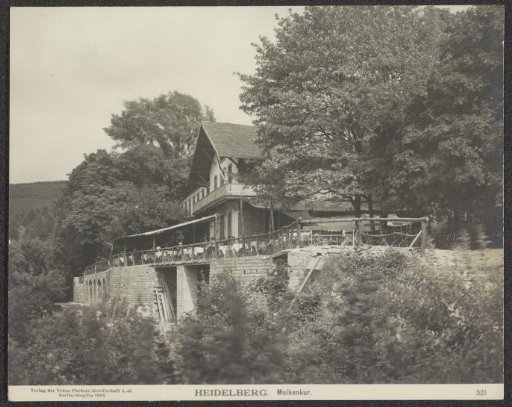 View of the spa town Molkenkur in Heidelberg