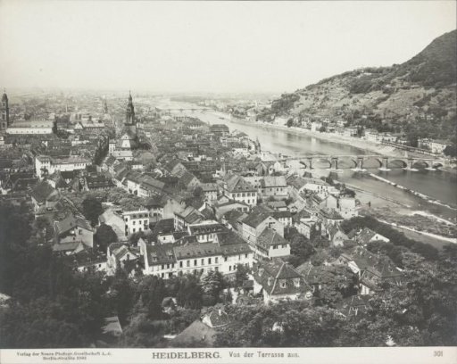 Heidelberg seen from the castle garden