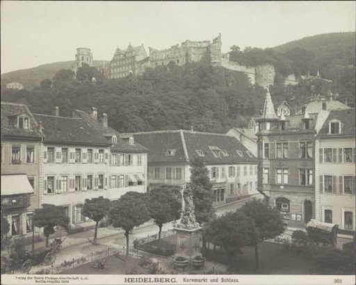 View of the Kornmarkt and Schloss Heidelberg