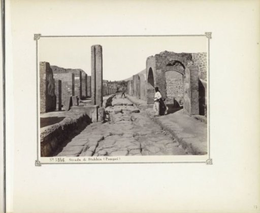 Remains of buildings on the Strada di Stabia in Pompeii