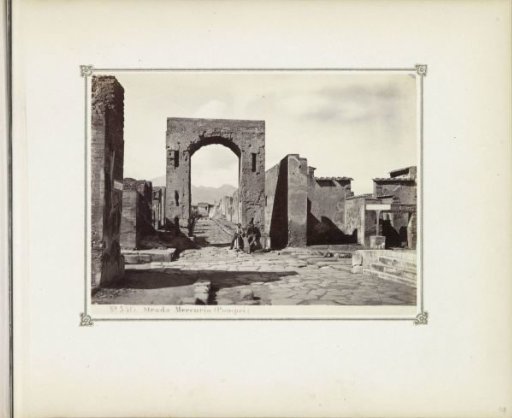 Remains of buildings along the Strada Mercurio in Pompeii