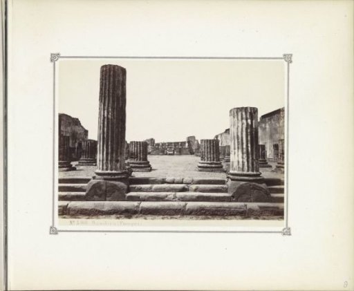 View of the remains of the Basilica in Pompeii