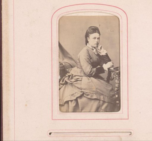 Portrait of a seated young woman