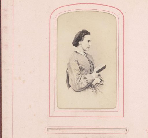 Portrait of a woman with a book in her hand