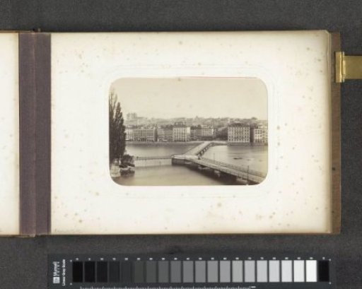 View of a bridge and a quay in Geneva