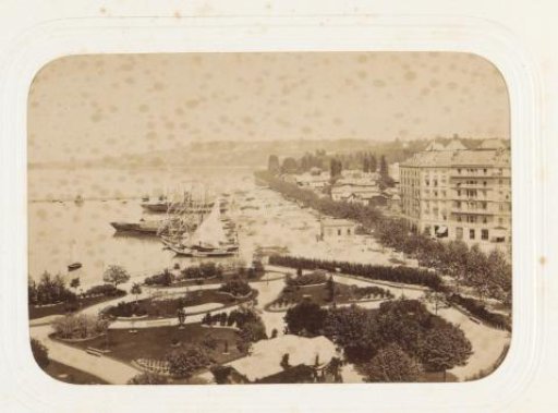 View of the Quai des Eaux-Vives in Geneva