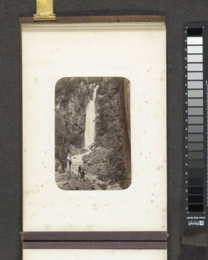 Walkers at the Cascade du Dard at Chamonix