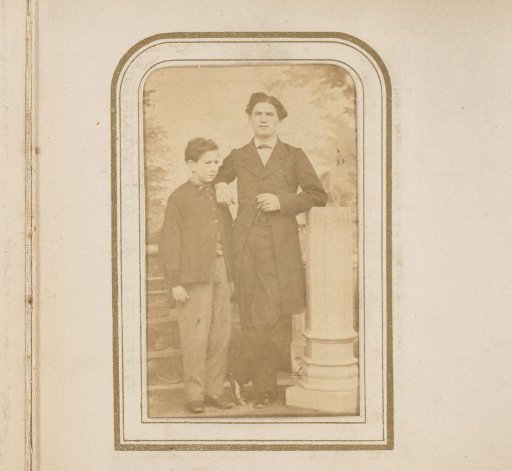 Portrait of a man and a boy