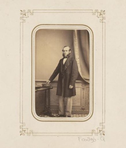 Portrait of a man with side whiskers