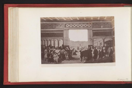 Photographic reproduction of a print depicting the interior of the Bagni Stabiane