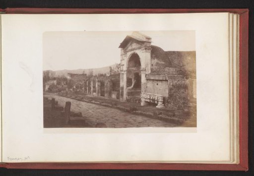 Street view with ruins at Pompeii