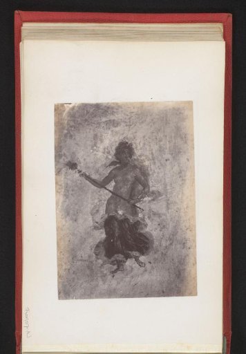Photographic reproduction of a fresco at Pompeii of a half-naked woman
