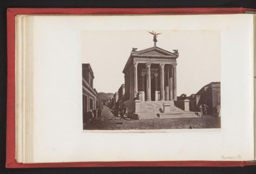 Photographic reproduction of a print depicting the Tempio della Fortuna Augusta at Pompeii