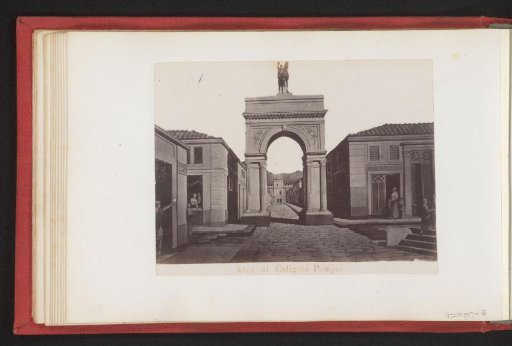 Photographic reproduction of a print depicting the Arco di Caligola at Pompeii