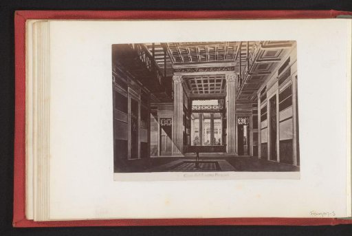Photographic reproduction of a print depicting the interior of the Casa del Fauno at Pompeii