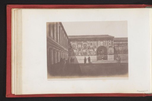 Photographic reproduction of a print depicting the interior of the Bagni Stabiani at Pompeii