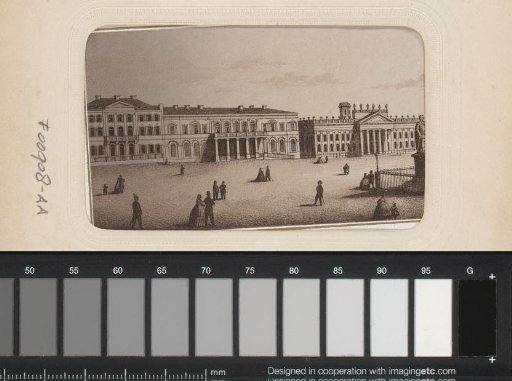 Photographic reproduction of a print of Friedrichsplatz at Kassel