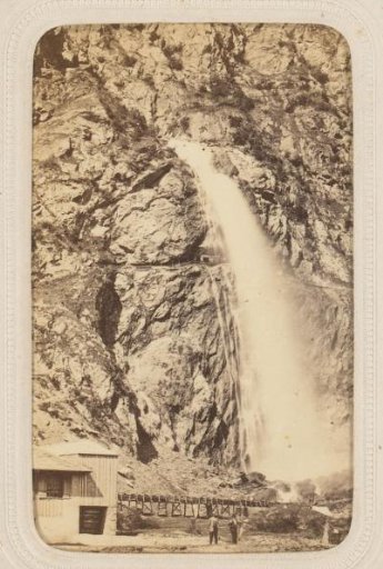View of the Pissevache waterfall
