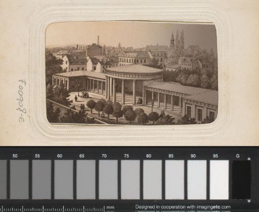Photographic reproduction of a print of the Elisenbrunnen at Aachen