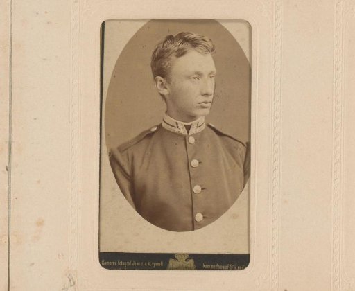 Portrait of a young man in military uniform