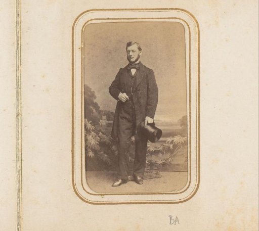 Portrait of a Man with Sideburns and a High Hat