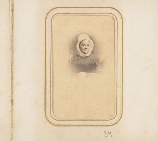 Portrait of an old woman with a cap