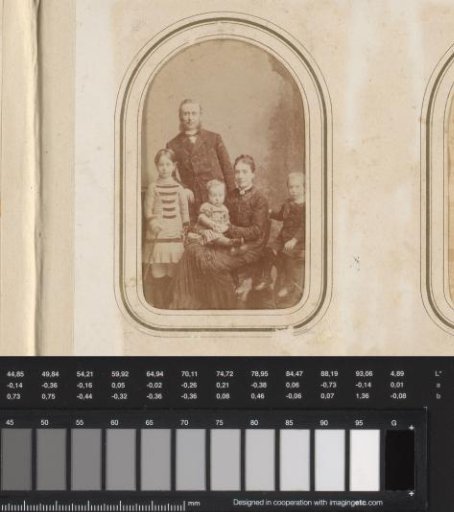 Portrait of a family with three children