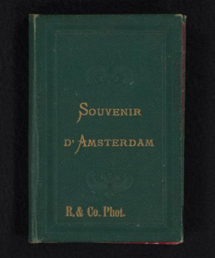 Leporello album with eleven city views of Amsterdam
