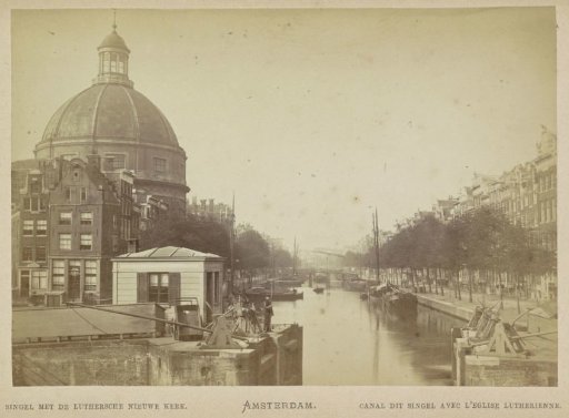 View of the Singel with the Old Lutheran Church on the left